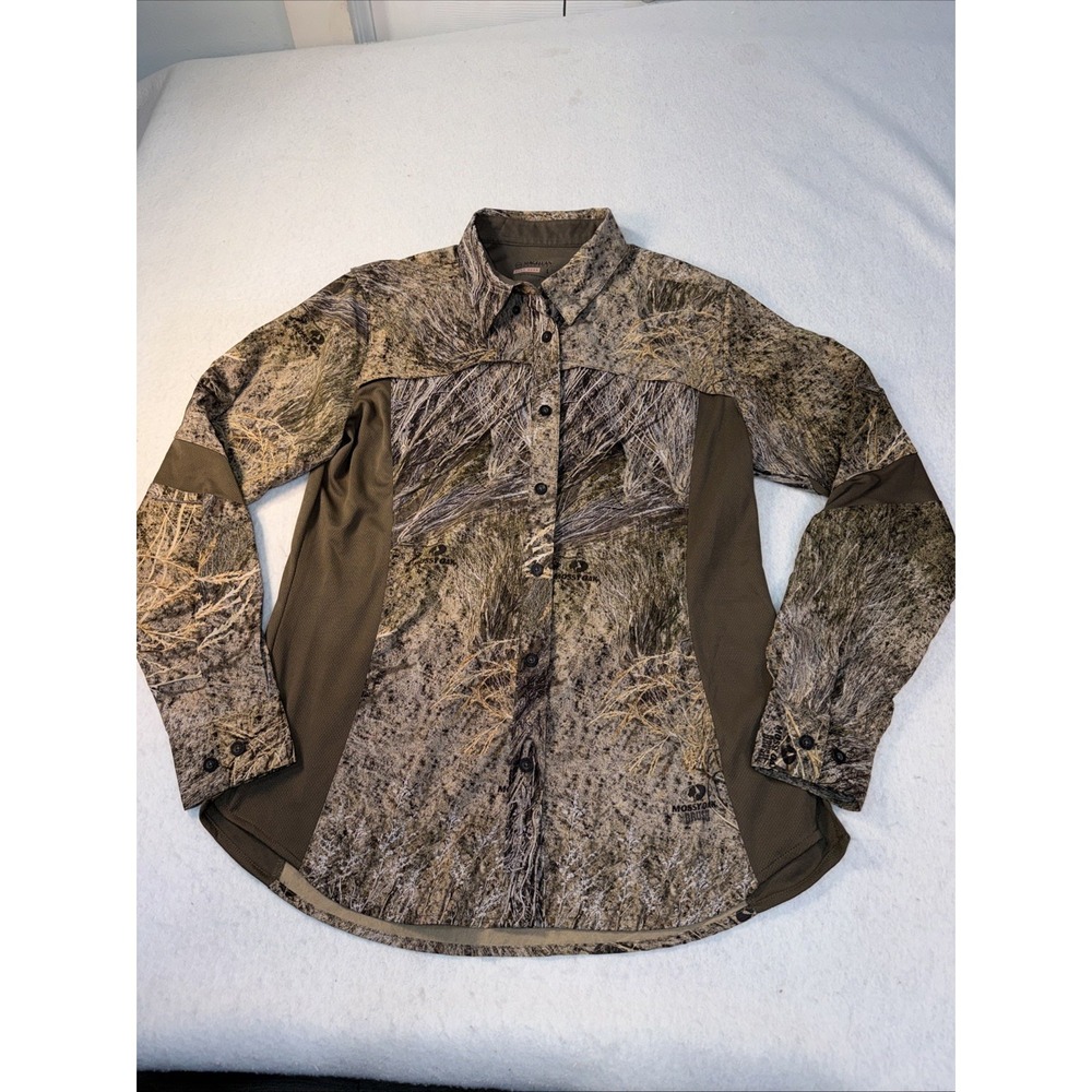 Women's Large Magellan Camo Hunt Gear Long Sleeve Shirt Mossy Oak Edge Hunt